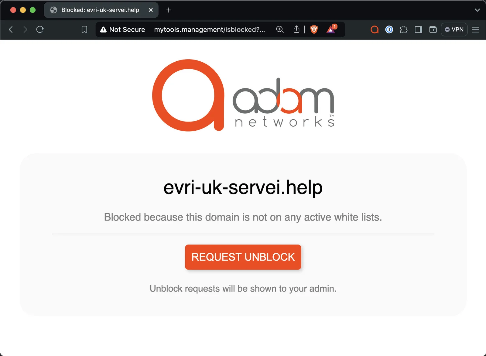 adam:ONE block page for a phishing site